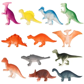 12 חתיכת קבוצה מציאותי קישוטי עוגה צבעונית דינוזאורים קישוט זעיר דינוזאורים להבין לילדים ופעוטות צעצוע