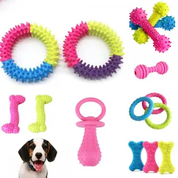 1PCS צעצועים לחיות מחמד עבור כלבים קטנים גומי עמידות לנשוך כלב צעצוע ניקוי שיניים ללעוס הכשרה צעצועים ציוד לחיות מחמד גור כלבים חתולים