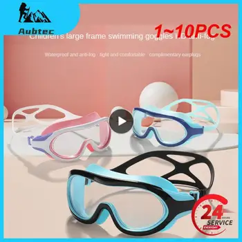 1~10PCS שחייה משקפי קוצר ראייה מקצועית אנטי ערפל UV שחייה משקפיים, גברים נשים סיליקון Diopters לשחות ספורט משקפי שמש