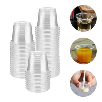 200 יח ' טעימות גביע פלסטיק כוס זכוכית כוסות ברור מיני קטנות, כוסות חד פעמיות לשימוש חוזר קשה.