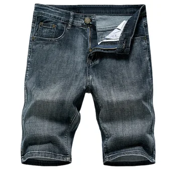 2023 קיץ חדשה של גברים מכנסיים כותנה דק מכנסי כותנה קוריאנית מזדמן סלים מכנסיים קצרים ישר באמצע המותן שילב אופנה רכה גודל 28-40