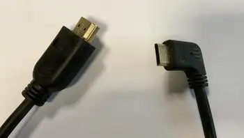 90° שמאלה בזווית מסוג Mini HDMI זכר זכר HDMI כבל כבל מתאם עבור sony וי FPV GEPRC HD הוקאיי runcam FEELWORD מוניטור