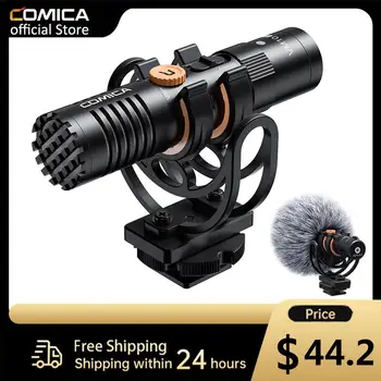 Comica VM10 Pro מצלמה מיקרופון עם הר הלם, להשיג שליטה ו Deadcat, וידאו רובה מיקרופון עבור טלפונים חכמים, Dslr מצלמת