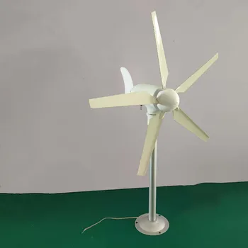 DIY 5 להב מיקרו טורבינות רוח, מודל תלת-פאזי מגנט קבוע ללא מברשות חיצונית מדע וחינוך טחנת הרוח
