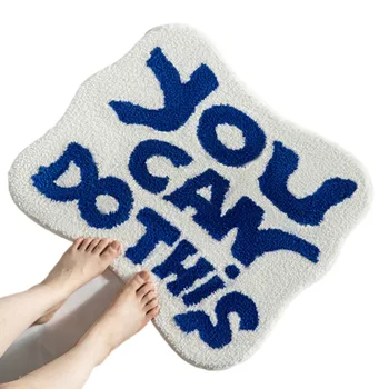 Inyahome U יכול לעשות את זה חמוד אמבטיה מחצלות בצורת הרצפה שטיחים מיקרופייבר שטיחון שירותים האמבטיה שטיח על מחצלות עיצוב 욕실 바닥 깔개
