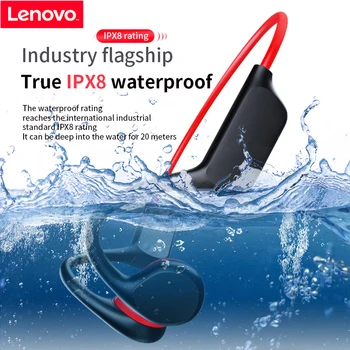 Lenovo עצם הולכה אוזניות Bluetooth X7 אלחוטית IPX8 מקצועי שחייה אוזניות MP3 IP68 32G אוזניות עמיד למים