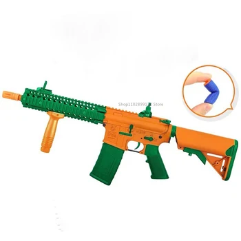M416 אקדח צעצוע צבעוני רך כדור מודל אביזרים אקדח צעצוע יכול לשחק פצצת מים אקדח צעצוע ילד מתנה