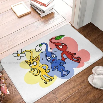 Pikmin משחק Cartoon האמבטיה שטיח אדום כחול וצהוב שטיחון למטבח שטיח חיצוני השטיח קישוט הבית