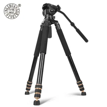 QZSD Q680A מקצועי חצובה דעיכת ראש המצלמה לעמוד על Canon Nikon Sony וידאו דיגיטלי Cine מצלמות טלסקופיות צילום