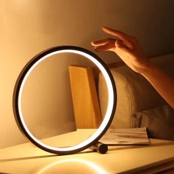 USB מגע LED מנורת שולחן שולחן ניתן לעמעום אור המנורה שליד המיטה עיצוב חדר LED לילה אור קישוט אור קריאה מחקר המנורה