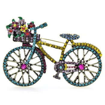 Wuli&תינוק נוצץ אופניים סיכות לנשים יוניסקס 2-צבע יפה לקחת פרחים אופניים סיכה סיכות מתנות