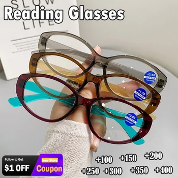 אופנה וינטג ' אליפסה TR מסגרת משקפי קריאה בגיל המבוגר גברים נשים לקרוא משקפיים מגדלת Presbyopic משקפי שמש +1.0~+4.0