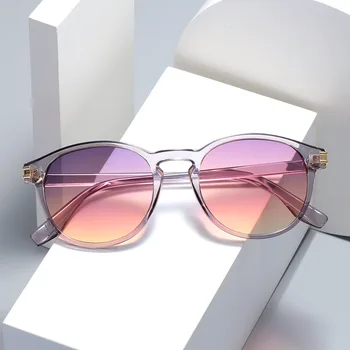 אופנה חמה מכירת משקפי שמש לנשים, אדם אוניברסלי גדול מסגרת משקפיים עגולים שיפוע עיצוב פעילות נסיעות הגנת UV