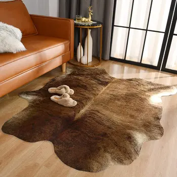 איכות השטיח faux עור פרה השטיח לעיצוב הבית שטיחים עבור הסלון שטיחים קישוט בית מחצלת על השינה מחצלות עמיד למים
