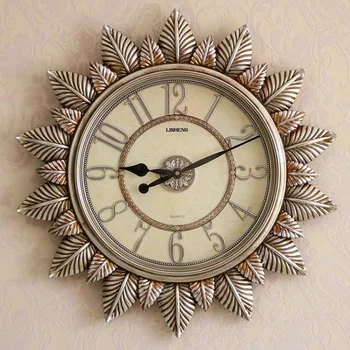 אמריקאי שעון קיר הסלון בבית אווירה יצירתית אילם קיר שעון מודרני מינימליסטי אופנה אור יוקרה שעון