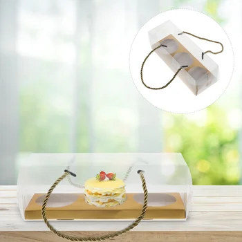 אריזה קופסה ביצה-חלמון פאף מקרה במקרים פשוטים עוגה מכולות נייר חום שקיות מתנה