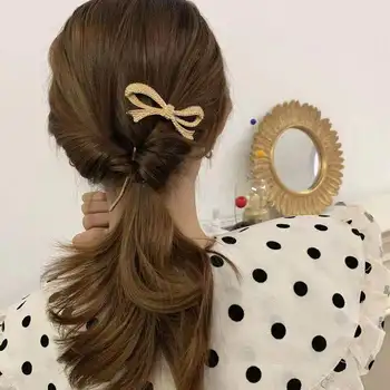 בציר U לעצב שיער מקל ה-Pin עבור נשים בנות הכלה Bowknot כלי עיצוב השיער סיכות מתכת קליפים יצרנית הלחמנייה אביזרים