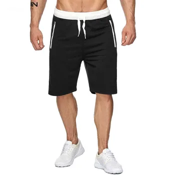 בקיץ מכנסיים קצרים של הגברים מותג אופנה לנשימה הספורט של גברים מזדמנים מכנסיים קצרים נוחים גודל גדול כושר לגברים פיתוח גוף קצרים.