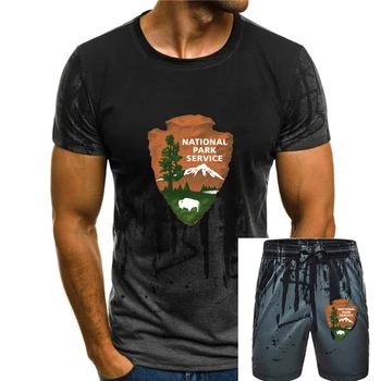 גברים שרוול קצר חולצת טי שירות הפארקים הלאומי חולצת נשים חולצה