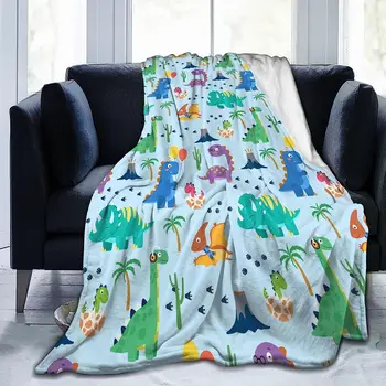הדינוזאור חמוד שמיכה, אור קטיפתי לזרוק מיטה, שמיכה, מתאים מיטת ספה & מתנה למשפחה 60