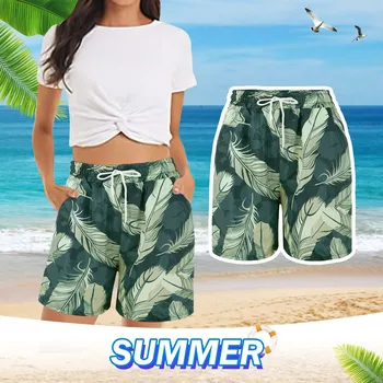 הוואי Beachwear גזעי הדפסת 3d מכנסיים קצרים מכנסיים רפויים לנשימה מכנסיים קצרים לנשים חופשת חג חליפות מכנסיים Cortos