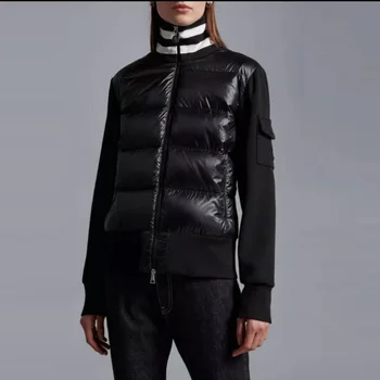 החורף 2023 נשים של מעילי מצופה PU לתפור לסרוג המחוך נשים מעילים y2k בגדים חדשים צמרות אופנה מעילים חזייה