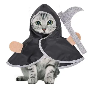 החתול בגלימה חתול ערפד הגלימה כלב מכשפה בגדים החתול בגלימה הכלב קייפ מחמד ליל כל הקדושים תחפושות כלבים קטנים חתולים תלבושות