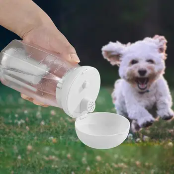 הכלב נסיעות בקבוק מים נירוסטה מכונת חתול המחמד מזין שותה 600ml קערה 1Pc טיולים טיולים טיולים טיולים