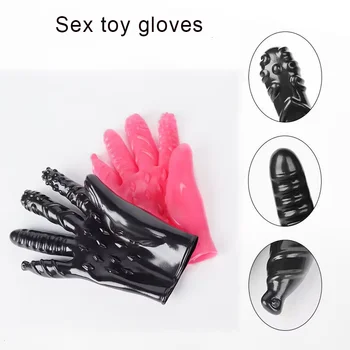 הסגנון החדש 5-אצבע אוננות כפפות עיסוי ארוטי מפלרטט למבוגרים צעצוע מין לגברים נשים HotAdult צעצוע מין לגברים נשים סקסי
