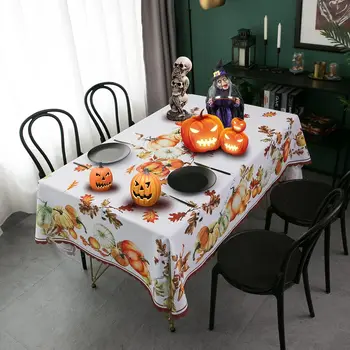 חג ההודיה דלעת עלה מלבן מפת שולחן מטבח שולחן קישוט לשימוש חוזר עמיד למים מפת שולחן החג עיצוב המסיבה