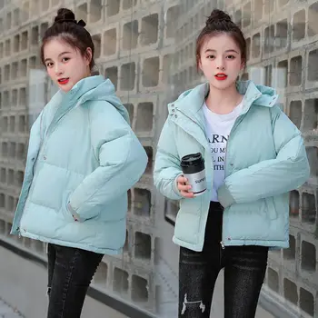 חדש כותנה מרופד מעיל לנשים חורף סגנון קוריאני קטן, לחם מעיל כותנה רופף מעיל קצר כותנה מעיל הג ' קט-ים
