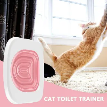 חדש לשדרג את החתול בשירותים מאמן מדריך חיות מחמד לשירותים בעצמם ידידותי לסביבה לשימוש חוזר חתול הכשרה טואלט