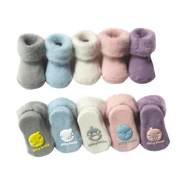 חורף עבה טרי גרביים לתינוק חם היילוד כותנה בנים בנות חמוד הפעוט גרביים אביזרים לתינוקות