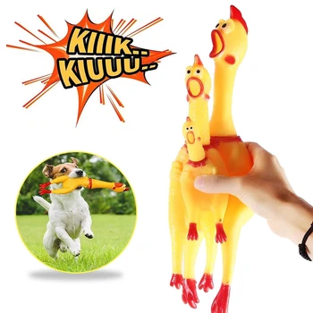 חיות מחמד כלב צורח עוף צעצוע לסחוט נשמע טוחנת ללעוס צעצועים מצחיק גור אינטראקטיבי לעיסה ניקוי שיניים קריקטורה חודו צעצועים