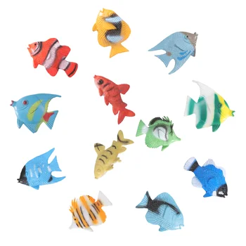 ילדים צעצועים דמויות דגים צעצועים פסלונים לקישוט ילדים חיה מלאכה למידה חינוך הילד מיני טרופיים