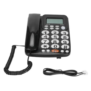כפתורים גדולים קווי טלפון שיחה מזוהה הטיה להציג השולחן פתול טלפון לכוונון עוצמת הקול עבור מלון