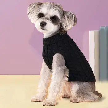 ללא עיוות מחמד סוודר אופנתי חורף לחיות מחמד סוודרים דש צווארון עיצובים עבור חתולים כלבים כדי לשמור אותם חמים אופנתיים דש