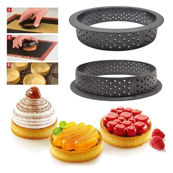 מיני טארט טבעת עוגת כלים Tartlet עובש סיר חותך מעגל פאי הטבעת Diy עיצוב מחורר משק הבית אביזרים למטבח
