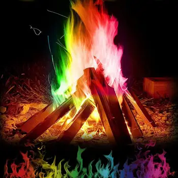 מיסטי אש אבקת קסמים קסום שינוי להבת אבקה דקורטיביים אש להבה צבעונית להבות פסטיבל ציוד למסיבות