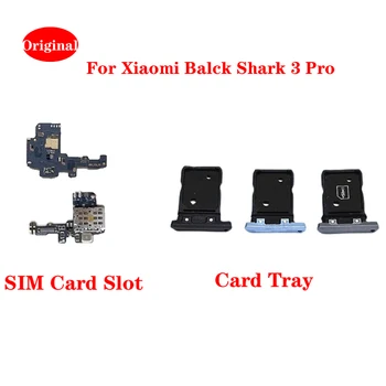 מקורי-SIM קורא חריץ כרטיס מגש מחזיק מיקרופון לוח Xiaomi שחור כריש 3 Pro לתקן חלקים