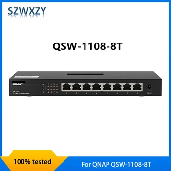 מקורי חדש עבור QNAP QSW-1108-8T מתג לא מנוהל 8 x 10/100/1000M 2.5 G שולחן עבודה מהירה