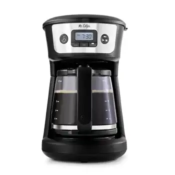 מר קפה® 12 גביע לתכנות מכונת קפה עם חליטה חזקה בורר, פלדת אל-חלד