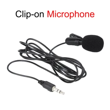 נייד Mini 1.5 מ ' קליפ על מיקרופון הקבל Lavalier לקשור קליפ מיקרופון אודיו סטודיו Wired מיקרופון למחשב נייד (לא בטלפון)