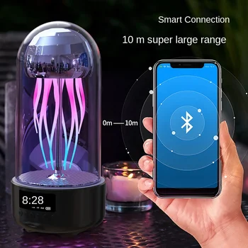 נייד מדוזה לבה אור עם Bluetooth רמקול 7 צבעים של אור אקווריום רוח האור תמיכה Tf ו-Aux פלט