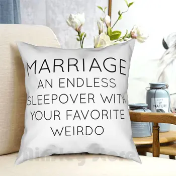 נישואים : אינסופי פיג ' מות עם האהוב שלך המוזר מקרה כרית מודפסת הביתה רך DIY-כרית כיסוי מוזר האהוב