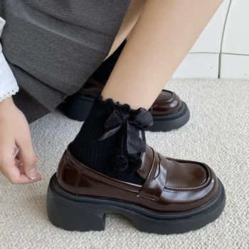 נעלי נשים 2023 אופנה נעלי נשים עקבים גבוהים מותג המשרד משאבות נשים מוצק Slip-on עגולה בוהן מרובע נעלי העקב הנשית