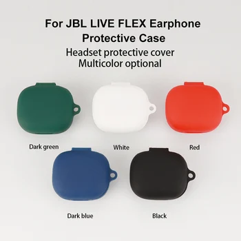 סיליקון מכסה על JBL לחיות פלקס אוזניות כיסוי מעטפת מגן Shockproof נגד אבק להגן שרוול אוזניות אביזרים