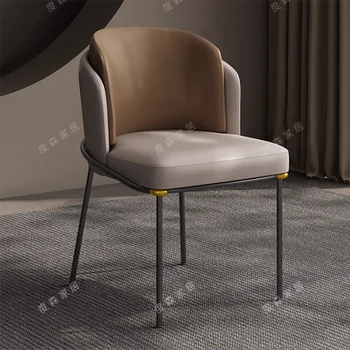 עמיד למים האירופי האוכל כיסא מתכת עור עיצוב הסלון. הכיסא מרפסת יוקרה Silla נורדיקה מסעדה Furiture