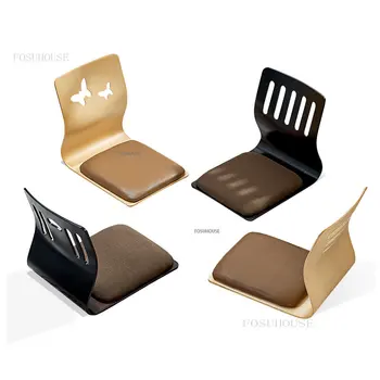עצלנים ספת טאטאמי יחיד רגליים משענת הכיסא חדר שינה יפני קומה כסא כרית מושב הספה סט הרהיטים בסלון B