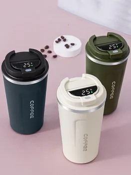 פלדה אל חלד כוס ספל קפה LED תצוגת טמפרטורה תרמי MugSmart בקבוק תרמוס אבק נייד צלוחיות נסיעות השטח